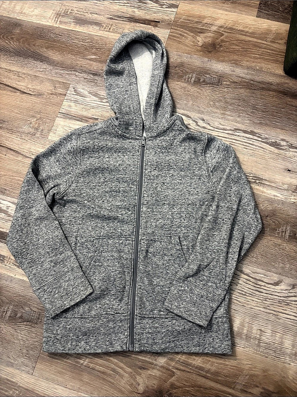Old Navy Full-Zip Fleece Hoodie Gray boys Large (10-12)